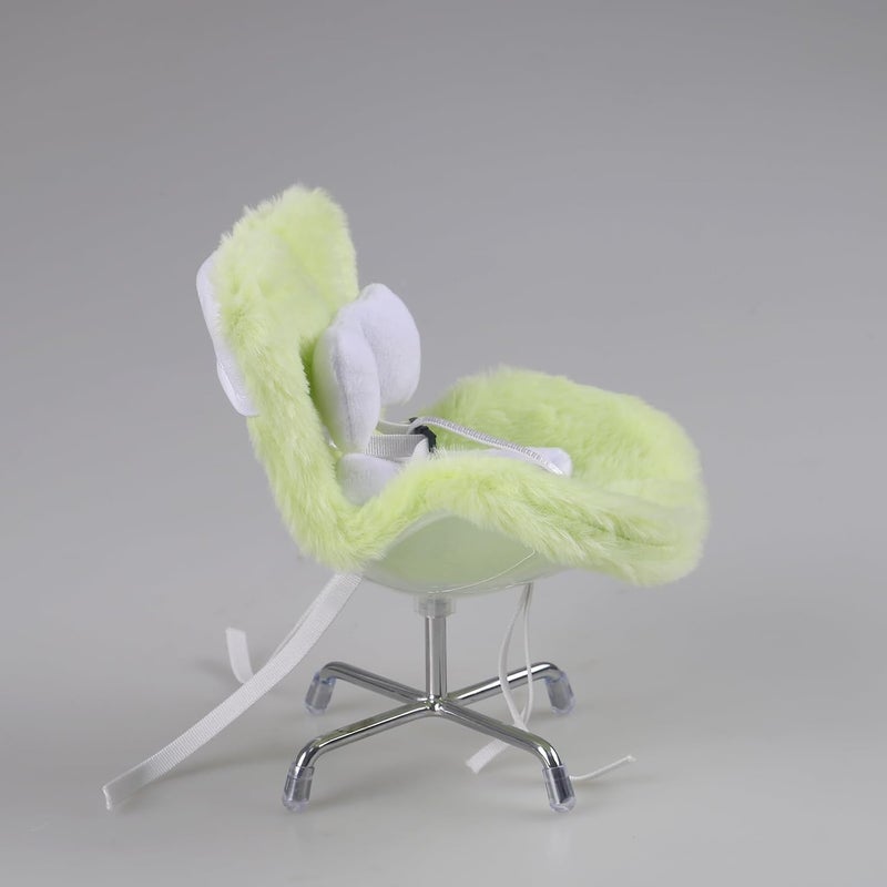 Walant Doll Car Seat Compatible with Labubu, Chair for 10-17cm Dolls - Adjustable Safety Strap, Air Vent Clip & Desktop Stand, Soft Cushion, Cute Car Ornament Gift for Collectors & Fans (Green) - Image 5